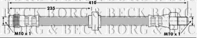 BORG & BECK bbh7134 -  Тормозной шланг